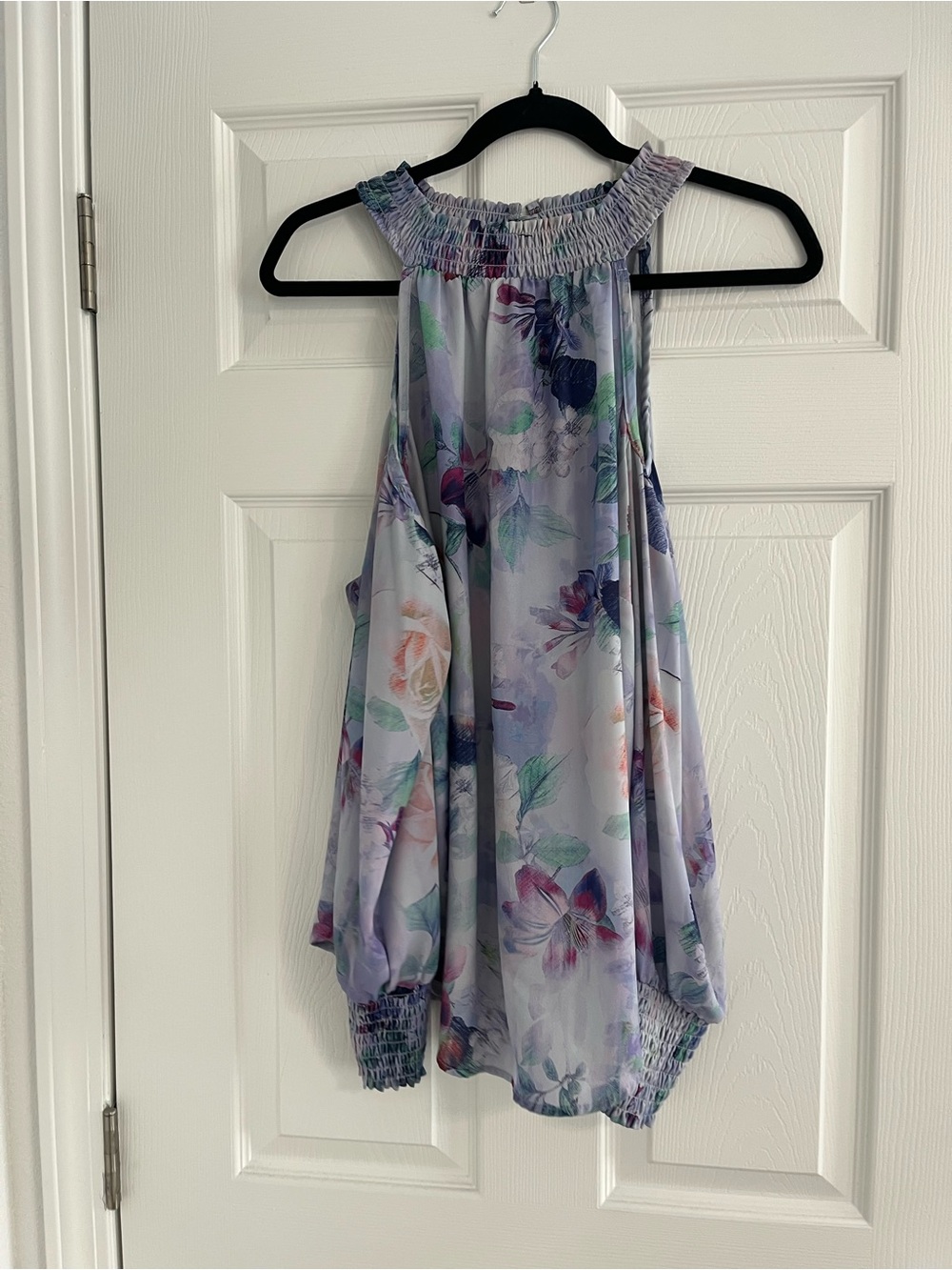 torrid Lavender Floral Smocked Halter Tunic